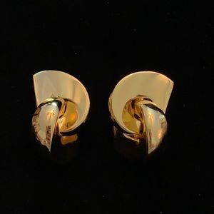 Christian Dior vintage gold clip-on earrings